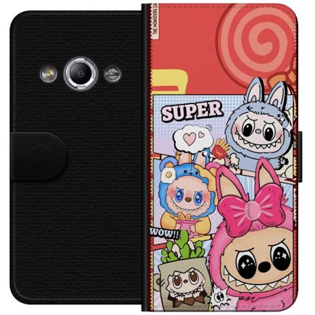 Kompatibelt Lommeboketui til Samsung Galaxy Xcover 3 Pop Mart Labubu Monstrene fargerik collageillustrasjon kawaii design med søte karakterer samlers