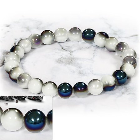 Vackert Armband med Keramiska Flerfärgade Pärlor