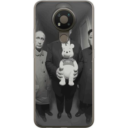 Yhteensopiva Puhelinkuori Nokia Nokia 3.4 Mustavalkoinen taideteos surrealistisella poliittisella symboliikalla ja odottamattomalla kontrastilla, prov