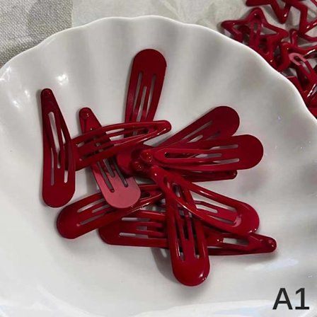 5 st Red Star Metal Snap Lucky Clip Hårklämmor Flickahårnålar B