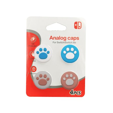 Sødt katteklo-design tommelfingergrebshætter kompatibel med Switch & Switch Lite & Switch OLED, joystick-hætte blødt silikonecover