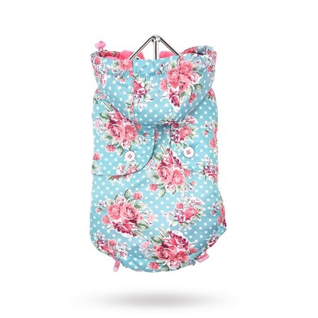 Urban Pup - Vintage Rose Quilted Floral Hundejakke - Hundedekken, overaller & hundejakker på Doggie.no