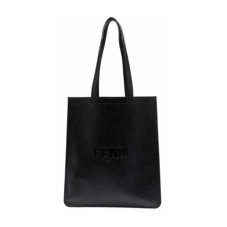 Fendi, Logo Tote Zwart, Dames, Maat:ONE Size