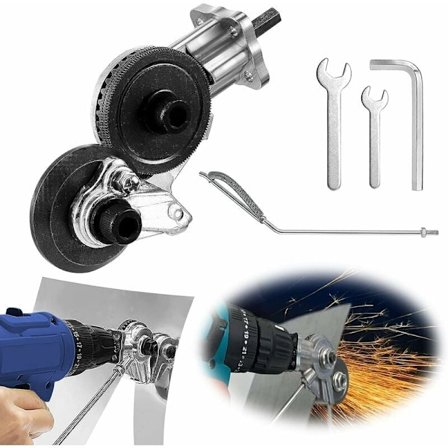 Elektrisk boremaskine pladesaks til jern, stål, kobber, aluminium - Kompatibel med 12V/21V lithium boremaskiner