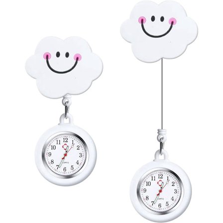 2 st brosch-ur, sjuksköterskefickur, sjuksköterskeur silikonbrosch med stift för sjuksköterskor och andra vårdpersonal