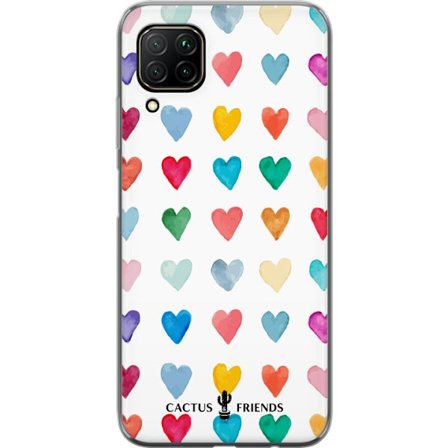 Kompatibel Mobilcover til Huawei Huawei P40 lite Cactus and Friends - Watercolor Love Grid