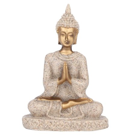Buddha Staty För Hem Zen Inredning, Minimalistisk Sandstensdekoration Förbättrar Lugn Och Harmoni, Perfekt För Meditationsinredning Eller Som Gåva