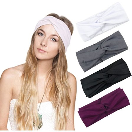 Pieces Hårbånd til Kvinder Vinter Pandebånd Strikket Pandebånd Ørevarmere Varmt Knudet Elastisk Hårbånd