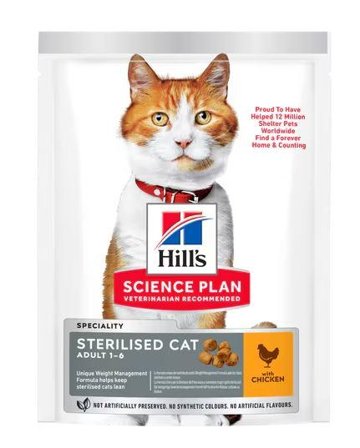 Hill's Hill's Science Plan Sterilised Cat Adult, Kylling Tørrfôr til Katt - 3kg