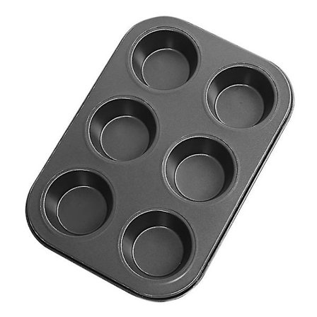 6 og 12 Huller Non-stick Rundt Cupcake Form Pan Muffin Bakke A