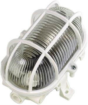 Gelia 110010200 Gitterbeslag oval, 60W, IP44 Hvid, Belysning