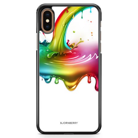 Bjornberry Skal iPhone XS Max - Regnbågs Splash