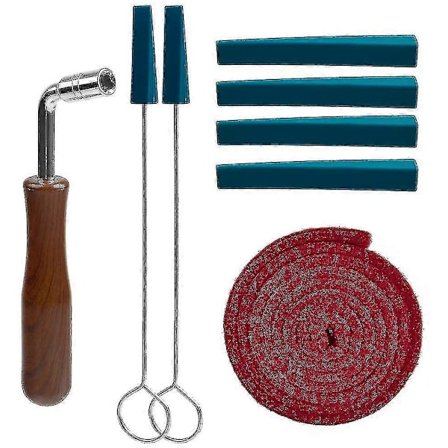 Piano Tuning Kit, Profesjonelt Piano Stemmesett Inkludert Stemmenøkkel Hammer, Temperamentstripe, Dempesett, Piano DIY Reparasjonssett (8 stk i pakken