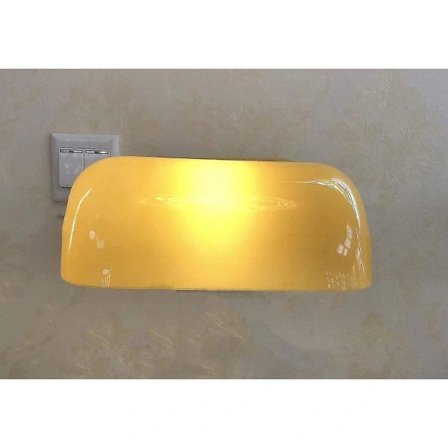 Pöytälampun varjostimen vaihto - Monivärinen lasi, keltainen pöytävalaisin (yksinkertainen)