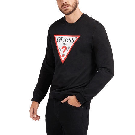 Guess AUDLEY CN FLEECE Skjortor Herr Svart XXL