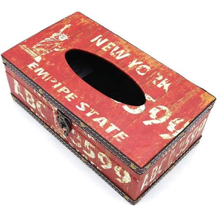 Vintage Chic Shabby Box - New York Trävävnadslåda Rektangel
