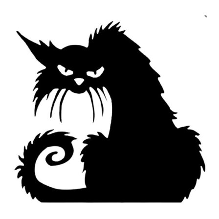 Vred kat dekorativ jern silhuet ornament have indendørs udendørs dekoration