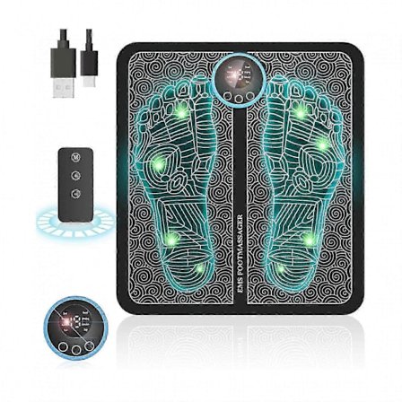 Fotmassasjeapparat for nevropati, EMS fotstimulator fotmassasjeapparat for plantar fasciitt trådløs fotmassasjeplate for muskelavslapning
