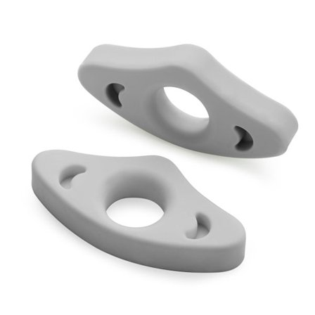 Bogsideholdere, 2-pak åndbare sideclips i silikone til tommelfingeren, velegnet til læsning, ideel gave til bogelskere (Lille størrelse, Grå)