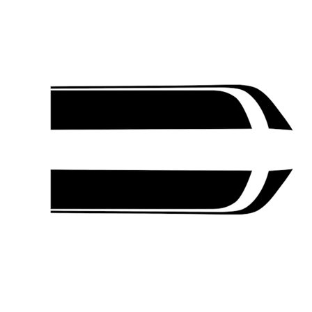 84cm x 14.5cm Bil Panser Klistremerke Motorsport Side Stripes Tak Skjørt Støtfanger Modifikasjon Stripes Bil Dekorative Stripes (Svart)