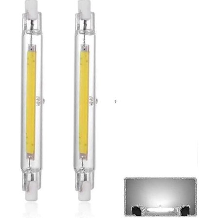 R7s 118mm 40W LED-pære Kald Hvit 6000K, 3000lm, J118 400W Halogenlampe Ekvivalent, Dimbar, 360 Grader Lineær 40W R7s Tw