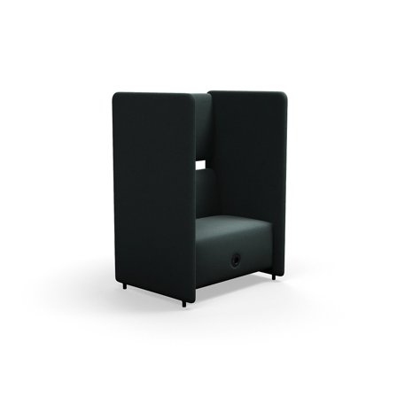 Akustiksessel CLEAR SOUND mit USB-Anschluss, 1,5-Sitzer, Stoff Focus Melange, grün