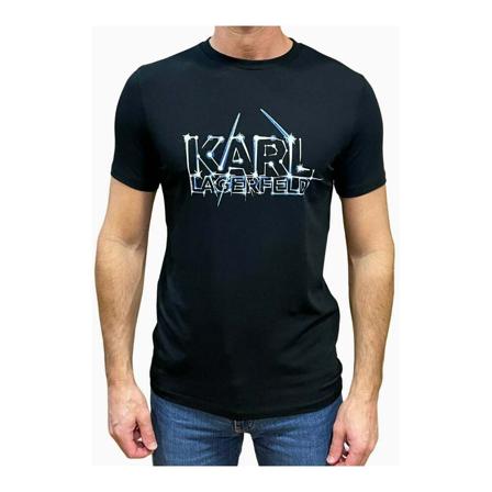 Karl Lagerfeld, T-Shirts Blauw, Heren, Maat:M