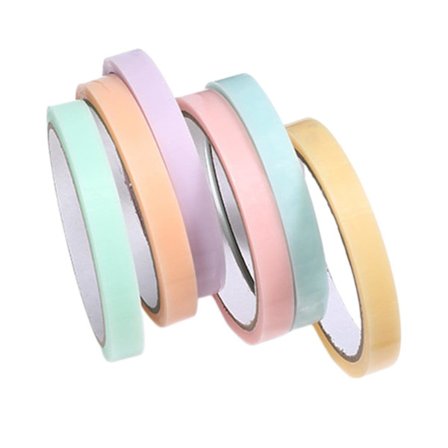 Pakke med 6 godteri farge klistreball tape dekompresjon leker for barn å lage selv, makron farge