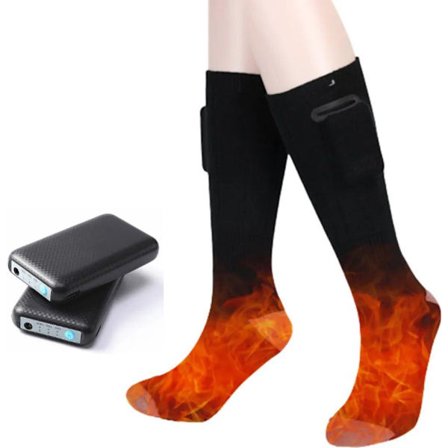 Batterioppvarmede sokker 4000 mAh Svart M