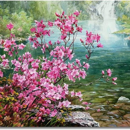 Digitalt maleri til voksne, indrammet lærred og staffeli inkluderet KLB