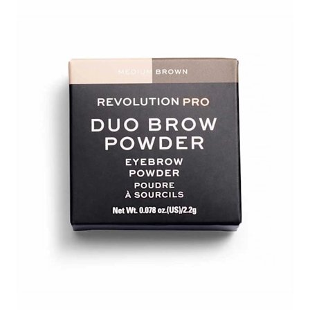 Makeup Revolution, REVOLUTION PRO, Vegan, Eyebrow Powder, Medium Brown, 2.2 g