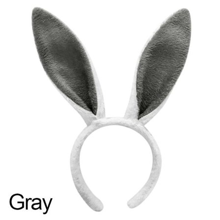 4 kpl Bunny Ears -pääpantakoru HARMAA