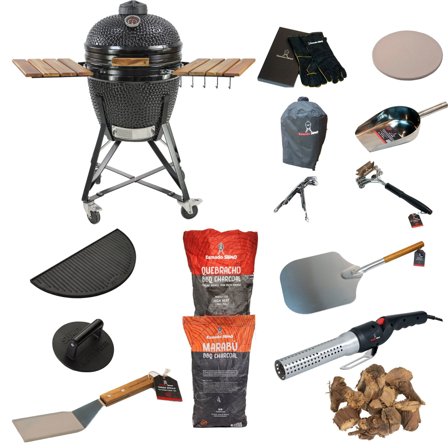Kamado sumo Midi Stor grillpakke, svart