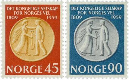 Norge - AFA 443-444 - Postfrisk