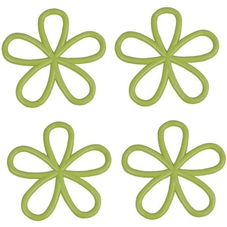 Pakke med 4 stk. varmebestandige underlag til kopper, glass og tallerkener