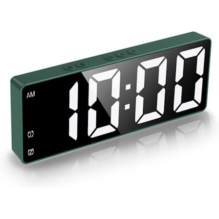 Digital väckarklocka, LED-klocka, elektronisk bordsklocka med temperaturvisning, reseväckarklocka, 12/24H-visning, digital klocka för hem, sovrum