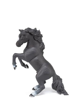 Stallion Reared Black Patterned Papo