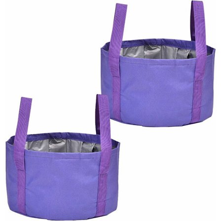 Hopfällbar Hink Fällbar Vask Tvättskål Hopvikbar Brickset 2 Bärbara Hopvikbara Hinkar Lätt och Platsbesparande för Semester, Trädgård, O