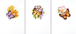 Broderikit Kort Sommarfjärilar 3-pack