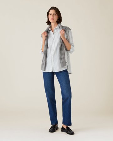 Lexington Legeres bio-baumwoll-flanellhemd, Grün/weiß