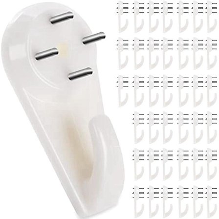 Rappaus-/betonseinäkoukut, vahingoittumaton ripustussetti, ei porausta tarvita, 40 kpl