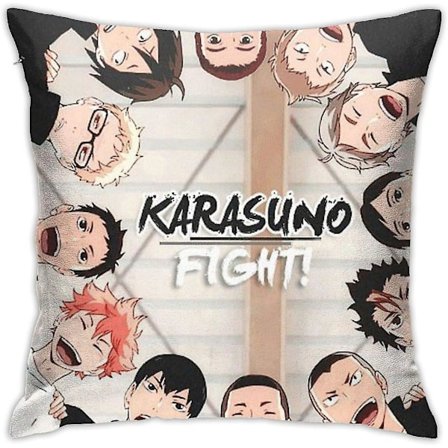 Karasuno Haikyuu Hjemmedekorative Putesett For Sofa Couch Putetrekk 45CM*45CM AA-1104