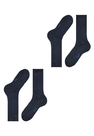 Falke Happy 2-Pack Socks Strumpor Herr Blå 39-42