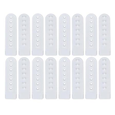 100 stk Plast Enkelt Rad Spenner Hattbeskyttere Justerbare Spenner DIY Festemidler (hvit)Hvit White