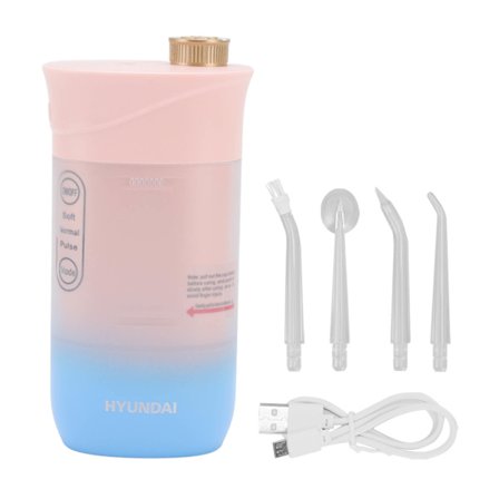 Elektrisk tandtrådsanordning 220ml 3 lägen 4 munstycken Djup oral rengöring Förebygger karies Vattenfloss Tänder Tandkött Rester Blå