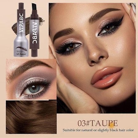 VIPABC Naturligt Udseende Øjenbrynsfarvecreme med Fin Børstespids for Vandfast Langvarig Form og Flere Nuancer