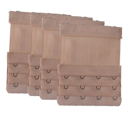 4 st aprikos (mörk hud) bh-förlängningar 4 krokar bh-förlängare 4 H