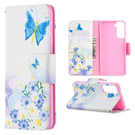 Plånboksfodral Samsung Galaxy S22 Plus - Fjärilar Och Blommor