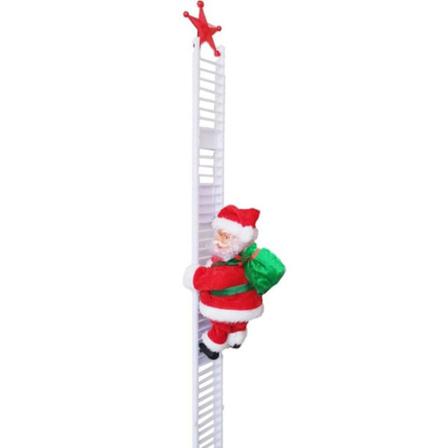 Jul Elektrisk Klätterstege Santa Claus Ornament För Xmas