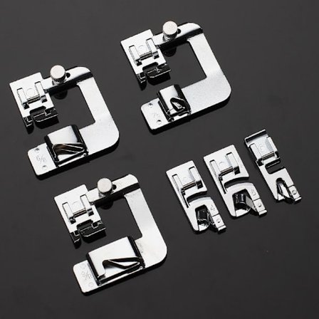 6 stk. symaskine trykfod syfod 4/8 6/8 8/8i